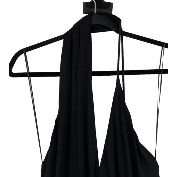 Reiss Dress Xena strappy open back cocktail black size 6 - Picture 4 of 11